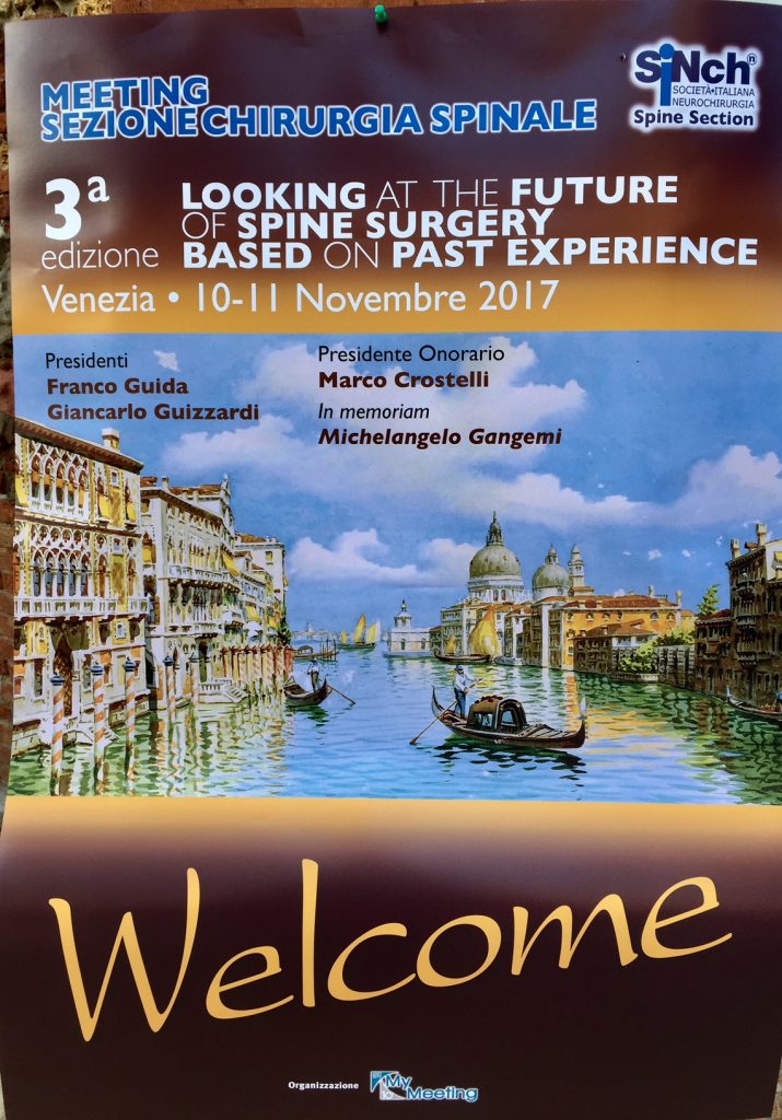 SPINE SURGERY 10th and 11th NOVEMBER 2017